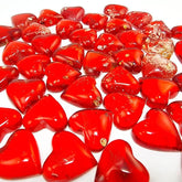Red Amber Heart Shape Cabochon